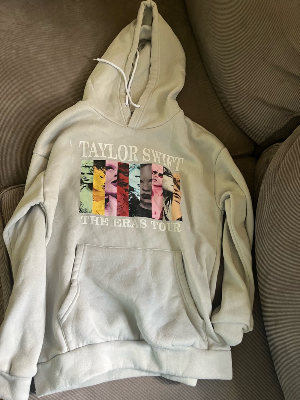 2 Taylor Swift Hoodies with Multicolor Era-Strip Graphic and 1989 Logo